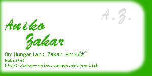 aniko zakar business card